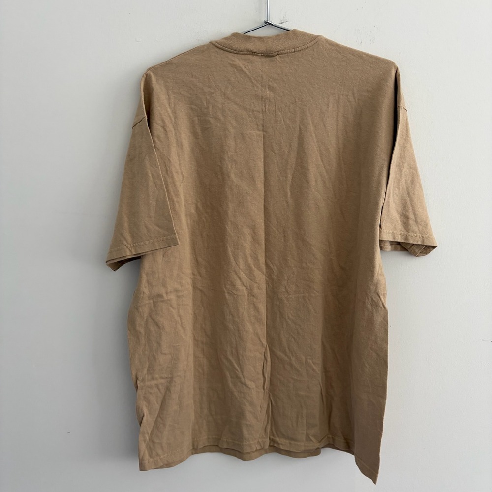 Vintage Hanes Beefy-T P-40 Warhawk Fighter Plane Graphic T-Shirt Tan Mens XL - Picture 3 of 5
